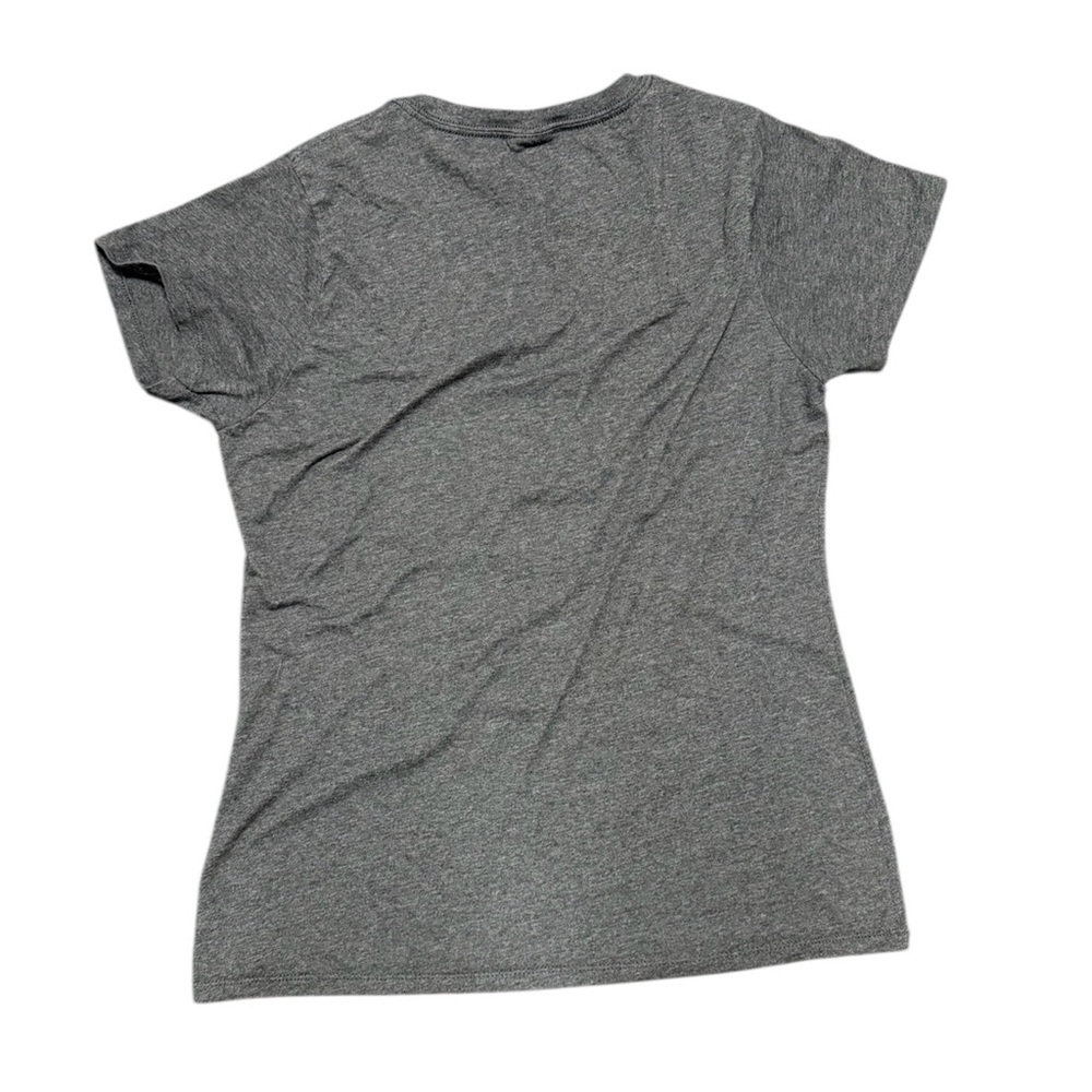 Gray Graphic Tee with Blue Text - Picture 2 of 2